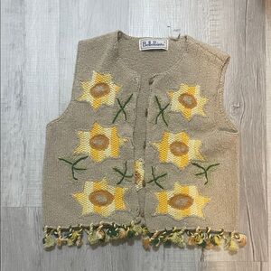 Bella Bonita Sunflower Knit Vest